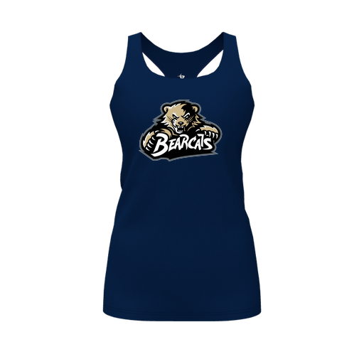 [FT0TRBNV-FYS-LOGO1] Decker Racerback Tank Top (Female Youth S, Navy, Logo 1)