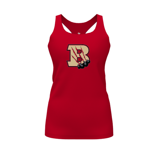 [CUS-DFW-RCBK-PER-RED-FYS-LOGO2] Racerback Tank Top (Female Youth S, Red, Logo 2)