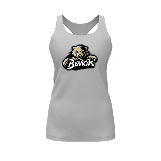 [CUS-DFW-RCBK-PER-GRY-FYS-LOGO1] Racerback Tank Top (Female Youth S, Gray, Logo 1)