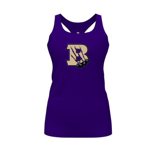 [CUS-DFW-RCBK-PER-PUR-FYS-LOGO2] Racerback Tank Top (Female Youth S, Purple, Logo 2)