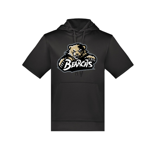 [6871.080.S-LOGO1] Men's Dri Fit Short Sleeve Hoodie (Adult S, Black, Logo 1)