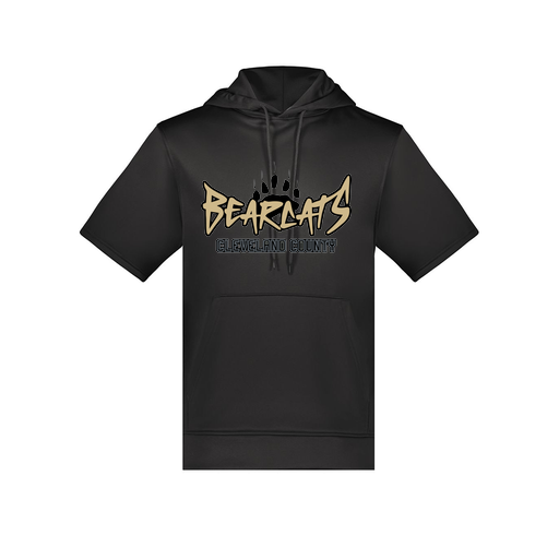 [6871.080.S-LOGO3] Men's Dri Fit Short Sleeve Hoodie (Adult S, Black, Logo 3)