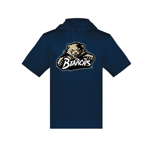 [6871.065.S-LOGO1] Men's Dri Fit Short Sleeve Hoodie (Adult S, Navy, Logo 1)