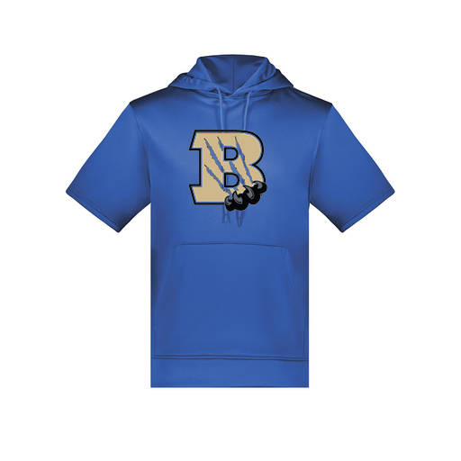 [6871.060.S-LOGO2] Men's Dri Fit Short Sleeve Hoodie (Adult S, Royal, Logo 2)
