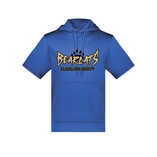 [6871.060.S-LOGO3] Men's Dri Fit Short Sleeve Hoodie (Adult S, Royal, Logo 3)
