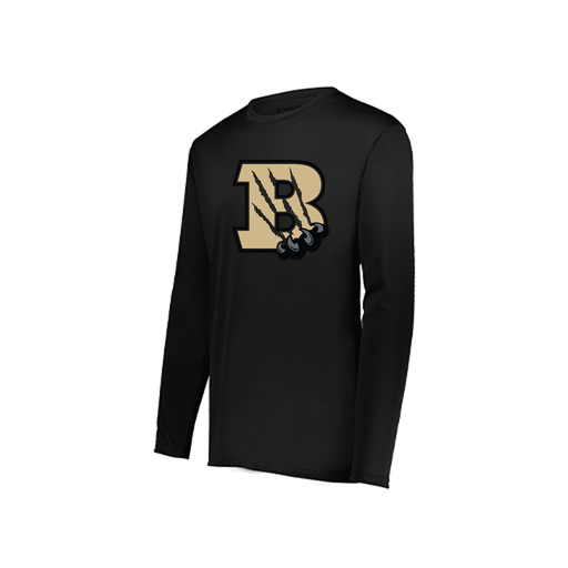[222822.080.XS-LOGO2] Men's LS Smooth Sport Shirt (Adult XS, Black, Logo 2)