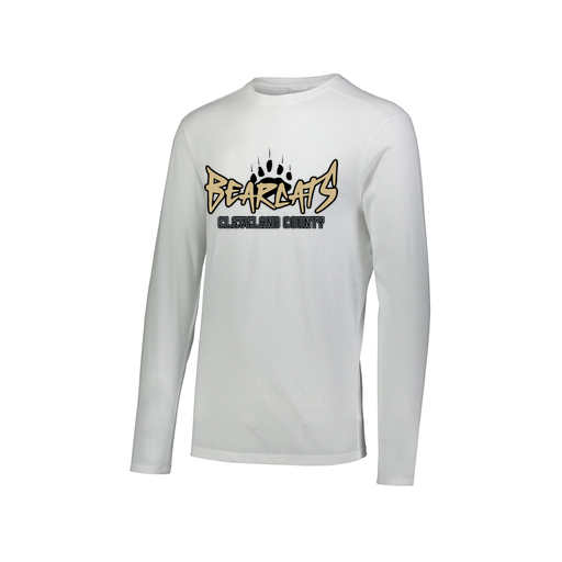 [FTLCUBWH-AXS-LOGO3] Decker Men's Tri-Blend T-Shirt - Long Sleeve (Adult XS, White, Logo 3)