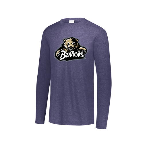 [FTLCUBNV-AXS-LOGO1] Decker Men's Tri-Blend T-Shirt - Long Sleeve (Adult XS, Navy, Logo 1)