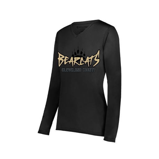 [222824.080.S-LOGO3] Ladies LS Smooth Sport Shirt (Female Adult S, Black, Logo 3)
